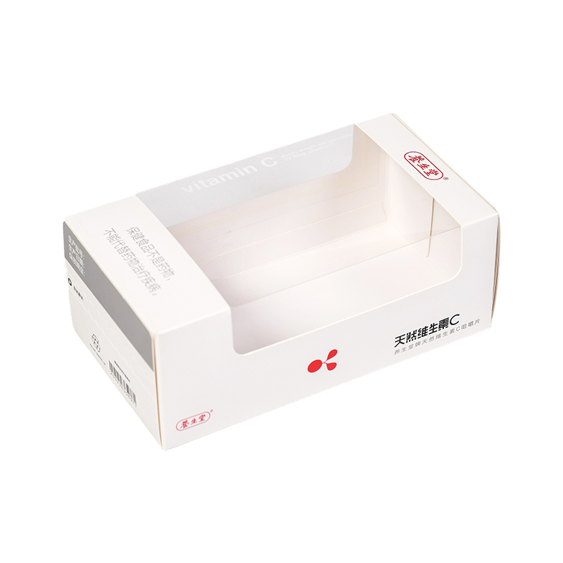 350g 흰색 카드 색상 인쇄 보안 대구와 투명한 창 포장 상자