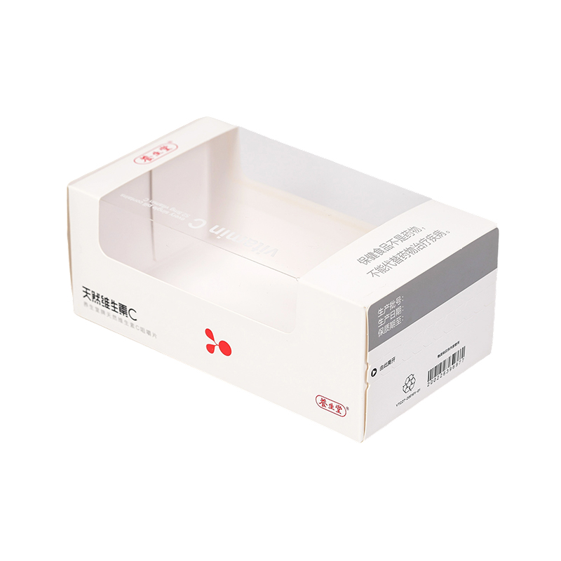 350g 흰색 카드 색상 인쇄 보안 대구와 투명한 창 포장 상자
